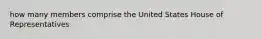 how many members comprise the United States House of Representatives