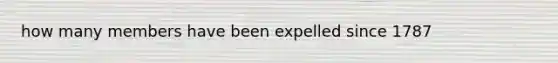 how many members have been expelled since 1787