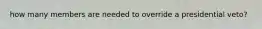 how many members are needed to override a presidential veto?