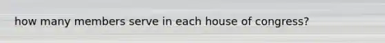 how many members serve in each house of congress?