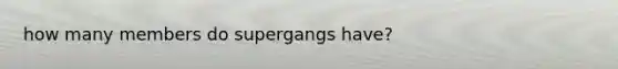 how many members do supergangs have?