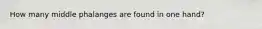 How many middle phalanges are found in one hand?