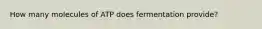 How many molecules of ATP does fermentation provide?