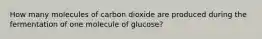 How many molecules of carbon dioxide are produced during the fermentation of one molecule of glucose?