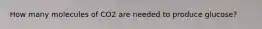 How many molecules of CO2 are needed to produce glucose?