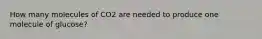How many molecules of CO2 are needed to produce one molecule of glucose?