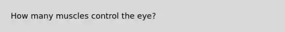 How many muscles control the eye?