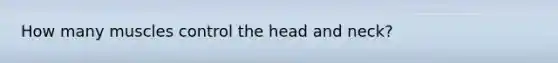 How many muscles control the head and neck?