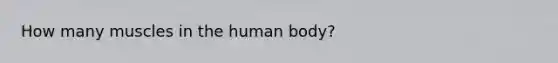 How many muscles in the human body?