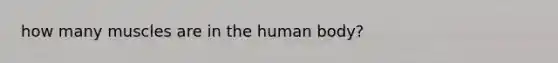 how many muscles are in the human body?