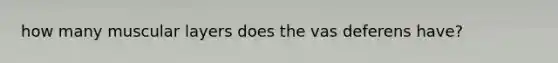 how many muscular layers does the vas deferens have?