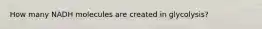How many NADH molecules are created in glycolysis?