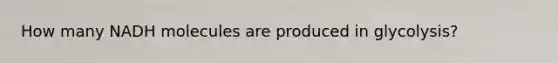 How many NADH molecules are produced in glycolysis?