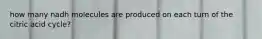 how many nadh molecules are produced on each turn of the citric acid cycle?