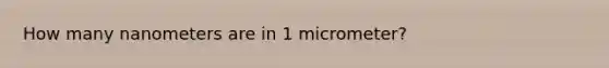 How many nanometers are in 1 micrometer?