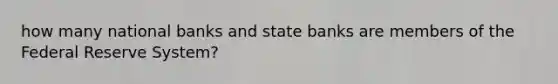 how many national banks and state banks are members of the Federal Reserve System?
