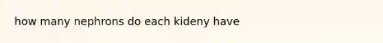 how many nephrons do each kideny have