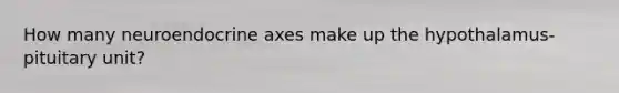 How many neuroendocrine axes make up the hypothalamus-pituitary unit?