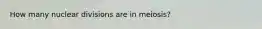 How many nuclear divisions are in meiosis?