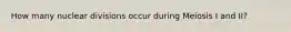 How many nuclear divisions occur during Meiosis I and II?