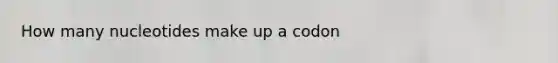 How many nucleotides make up a codon