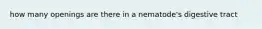 how many openings are there in a nematode's digestive tract