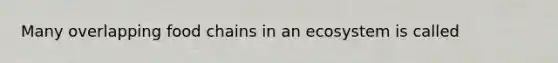 Many overlapping food chains in an ecosystem is called