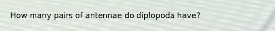 How many pairs of antennae do diplopoda have?