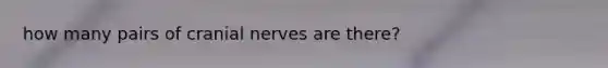 how many pairs of cranial nerves are there?