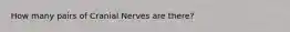 How many pairs of Cranial Nerves are there?