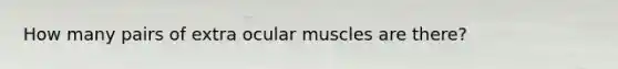 How many pairs of extra ocular muscles are there?