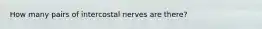How many pairs of intercostal nerves are there?