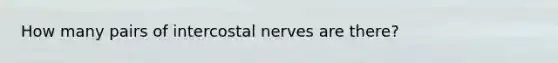 How many pairs of intercostal nerves are there?