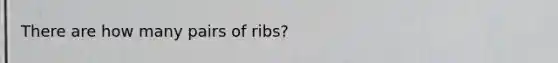 There are how many pairs of ribs?