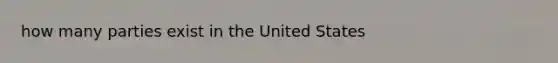 how many parties exist in the United States