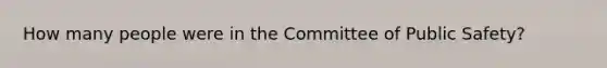 How many people were in the Committee of Public Safety?