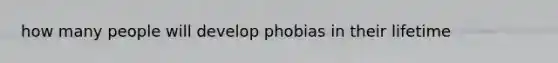 how many people will develop phobias in their lifetime