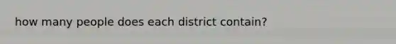 how many people does each district contain?