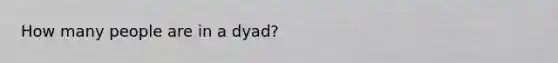 How many people are in a dyad?