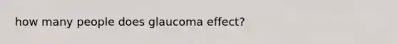 how many people does glaucoma effect?