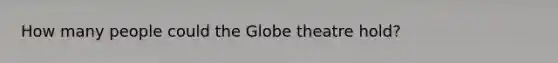 How many people could the Globe theatre hold?