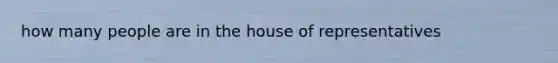 how many people are in the house of representatives