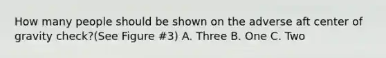 How many people should be shown on the adverse aft center of gravity check?(See Figure #3) A. Three B. One C. Two