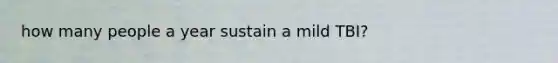 how many people a year sustain a mild TBI?
