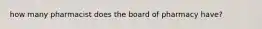 how many pharmacist does the board of pharmacy have?