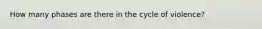 How many phases are there in the cycle of violence?