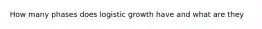 How many phases does logistic growth have and what are they