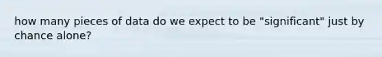 how many pieces of data do we expect to be "significant" just by chance alone?