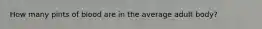 How many pints of blood are in the average adult body?