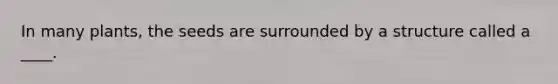 In many plants, the seeds are surrounded by a structure called a ____.
